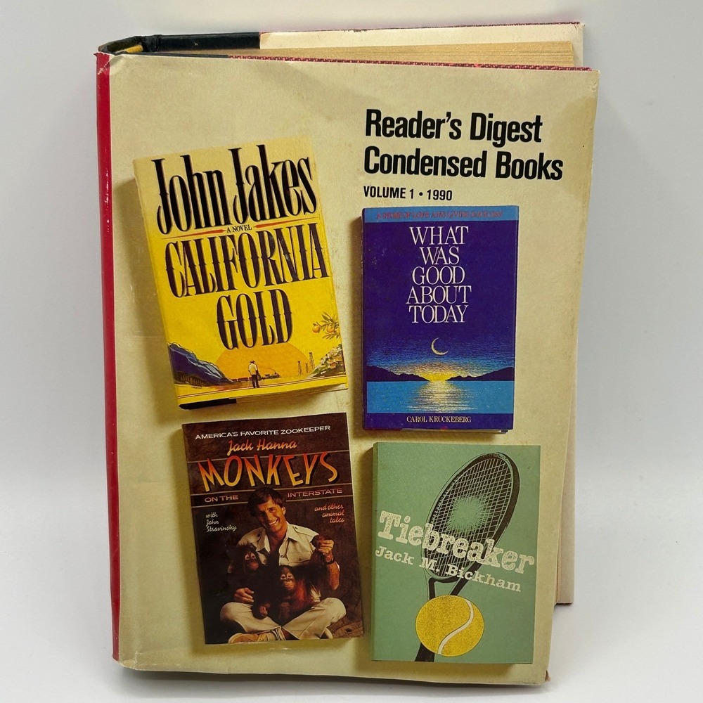 Reader's Digest Condensed Books Volume 1 1990 4 Novels Fiction Hardcover